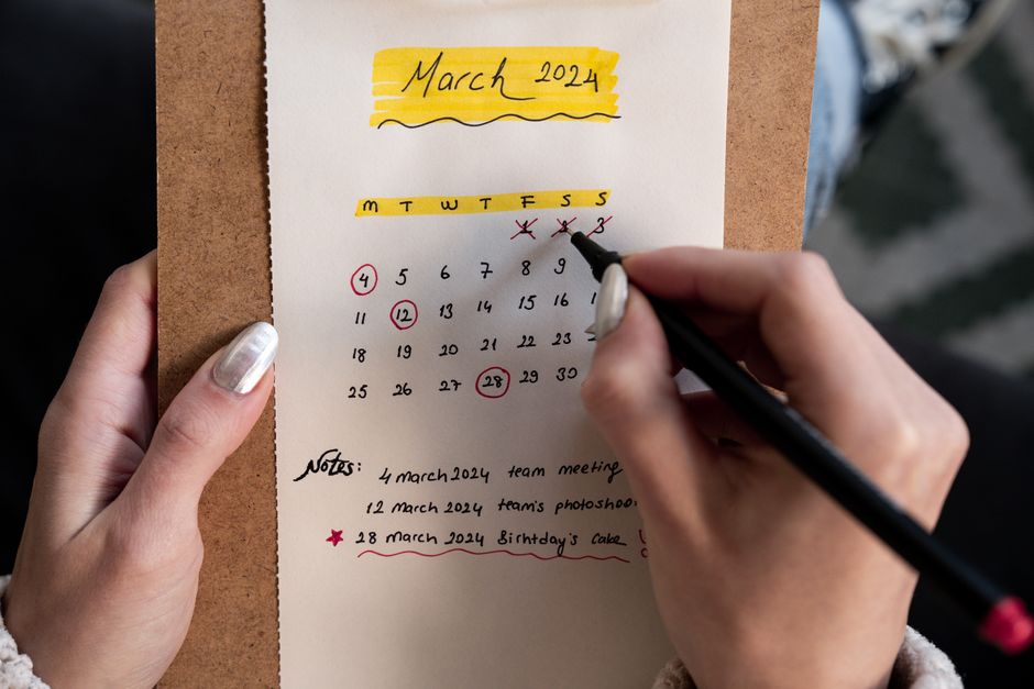 A calendar highlighting important application and issuance dates for SNAP in Georgia