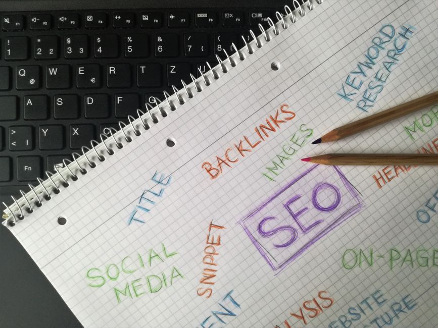 A photo of a keyword research specialist attending an industry conference or networking event